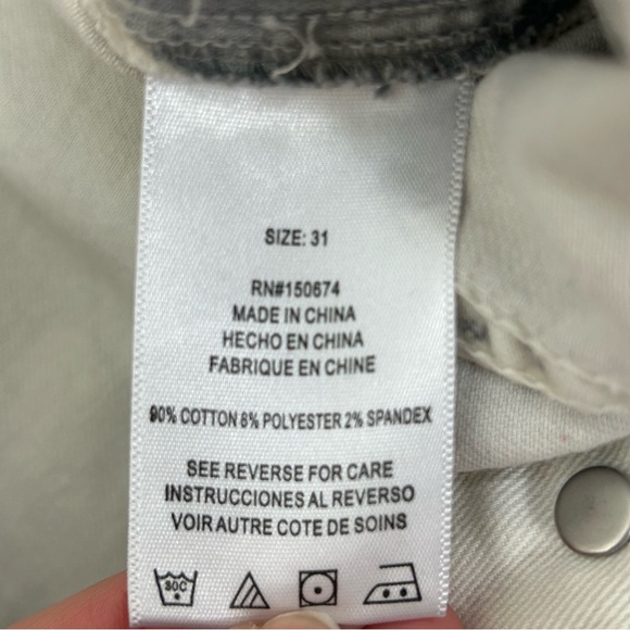 Wash Lab | Sally Button Front Skirt Grey Wash Midi Denim Size 31 - Picture 6 of 11